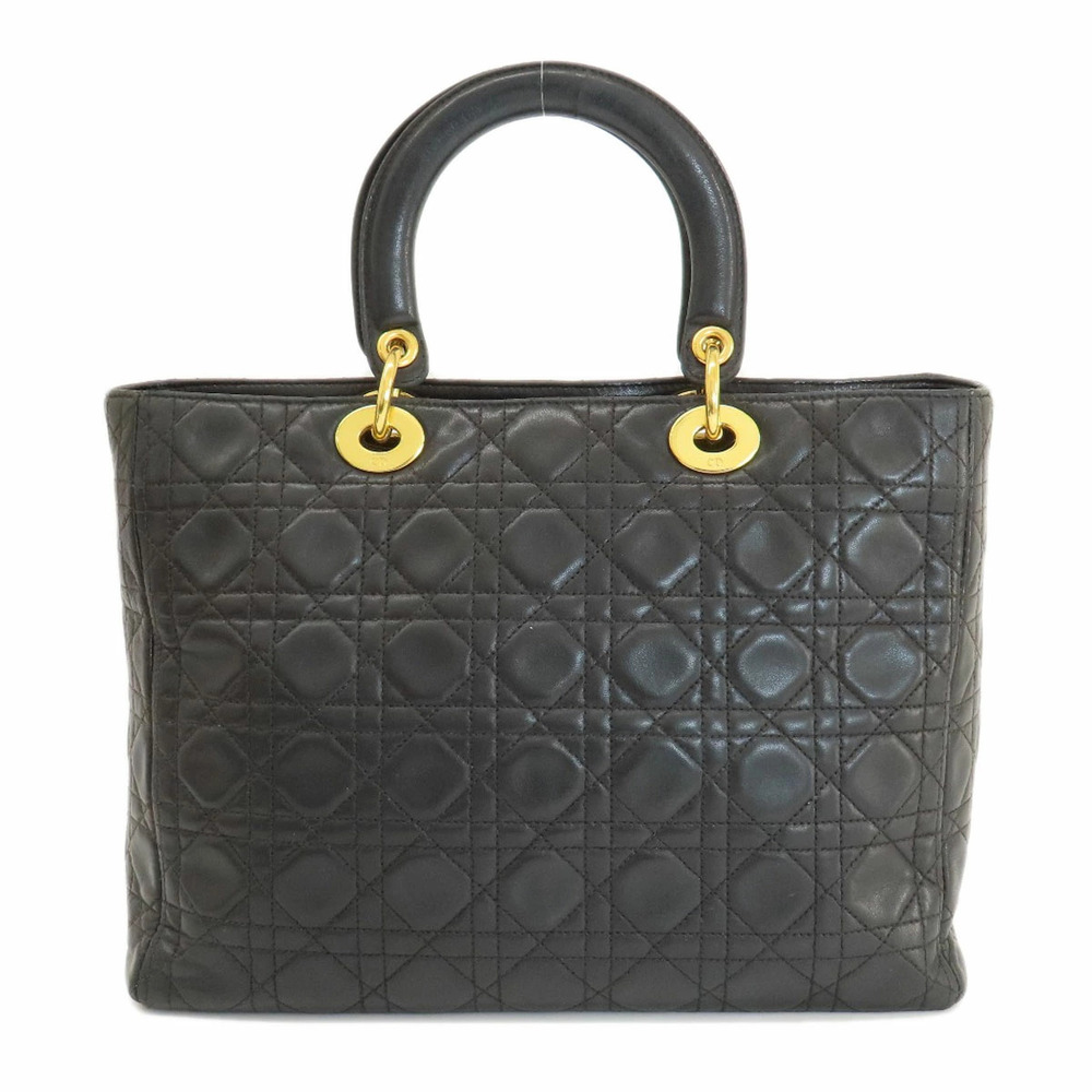 Christian Dior Lady 2way Cannage quilted handbag calfskin Black - Picture 2 of 11